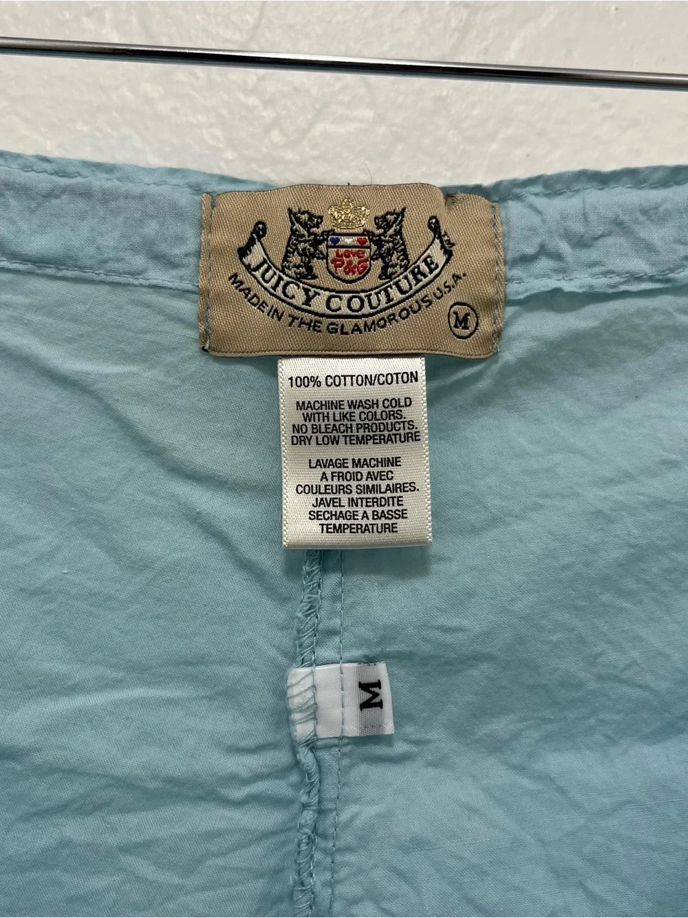 Vtg RARE Juicy Couture Ruffle Capris Coquette Bloomer Pants Y2K Size M Pastel